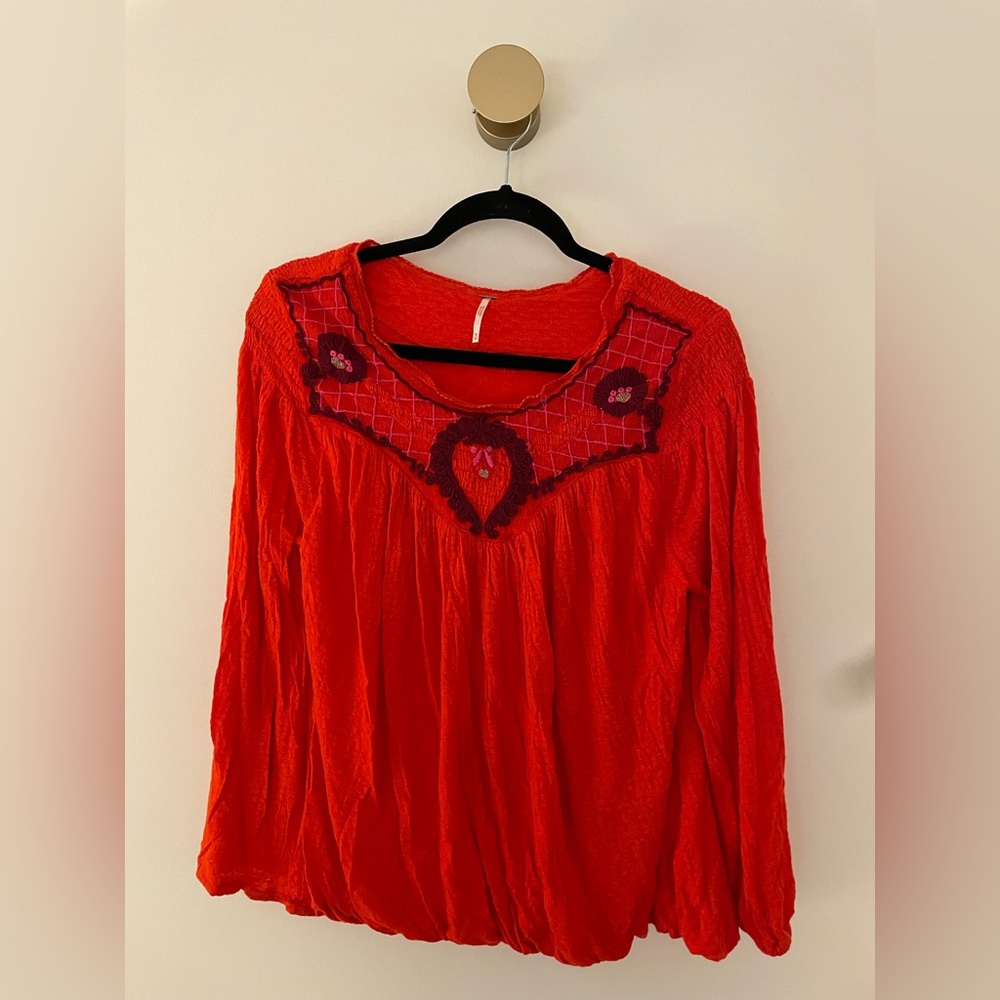 Free People Blouse - Orange - M
